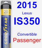 Passenger Wiper Blade for 2015 Lexus IS350 - Assurance