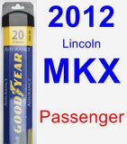 Passenger Wiper Blade for 2012 Lincoln MKX - Assurance