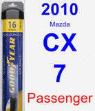 Passenger Wiper Blade for 2010 Mazda CX-7 - Assurance