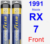 Front Wiper Blade Pack for 1991 Mazda RX-7 - Assurance
