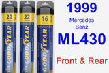 Front & Rear Wiper Blade Pack for 1999 Mercedes-Benz ML430 - Assurance