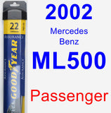 Passenger Wiper Blade for 2002 Mercedes-Benz ML500 - Assurance