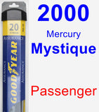 Passenger Wiper Blade for 2000 Mercury Mystique - Assurance