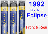 Front & Rear Wiper Blade Pack for 1992 Mitsubishi Eclipse - Assurance