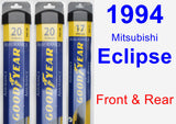 Front & Rear Wiper Blade Pack for 1994 Mitsubishi Eclipse - Assurance