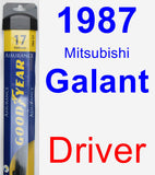 Driver Wiper Blade for 1987 Mitsubishi Galant - Assurance