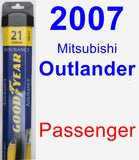 Passenger Wiper Blade for 2007 Mitsubishi Outlander - Assurance