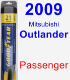 Passenger Wiper Blade for 2009 Mitsubishi Outlander - Assurance