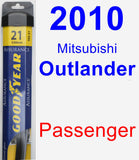 Passenger Wiper Blade for 2010 Mitsubishi Outlander - Assurance