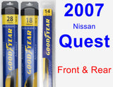 Front & Rear Wiper Blade Pack for 2007 Nissan Quest - Assurance
