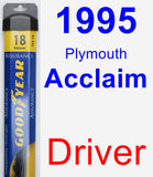 Driver Wiper Blade for 1995 Plymouth Acclaim - Assurance