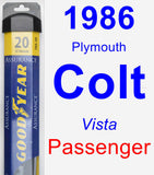 Passenger Wiper Blade for 1986 Plymouth Colt - Assurance