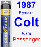 Passenger Wiper Blade for 1987 Plymouth Colt - Assurance
