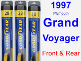 Front & Rear Wiper Blade Pack for 1997 Plymouth Grand Voyager - Assurance