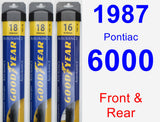 Front & Rear Wiper Blade Pack for 1987 Pontiac 6000 - Assurance