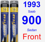 Front Wiper Blade Pack for 1993 Saab 900 - Assurance