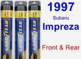 Front & Rear Wiper Blade Pack for 1997 Subaru Impreza - Assurance