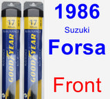 Front Wiper Blade Pack for 1986 Suzuki Forsa - Assurance