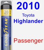 Passenger Wiper Blade for 2010 Toyota Highlander - Assurance