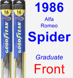 Front Wiper Blade Pack for 1986 Alfa Romeo Spider - Hybrid