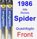 Front Wiper Blade Pack for 1986 Alfa Romeo Spider - Hybrid