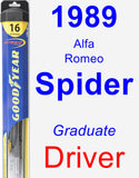 Driver Wiper Blade for 1989 Alfa Romeo Spider - Hybrid