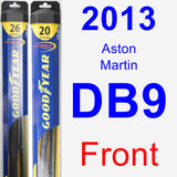 Front Wiper Blade Pack for 2013 Aston Martin DB9 - Hybrid