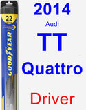Driver Wiper Blade for 2014 Audi TT Quattro - Hybrid