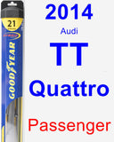 Passenger Wiper Blade for 2014 Audi TT Quattro - Hybrid