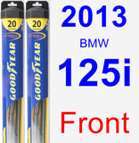 Front Wiper Blade Pack for 2013 BMW 125i - Hybrid