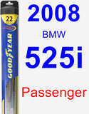 Passenger Wiper Blade for 2008 BMW 525i - Hybrid