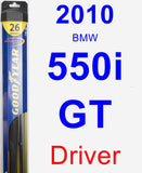 Driver Wiper Blade for 2010 BMW 550i GT - Hybrid