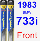 Front Wiper Blade Pack for 1983 BMW 733i - Hybrid