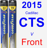 Front Wiper Blade Pack for 2015 Cadillac CTS - Hybrid