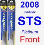 Front Wiper Blade Pack for 2008 Cadillac STS - Hybrid