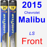 Front Wiper Blade Pack for 2015 Chevrolet Malibu - Hybrid