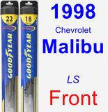 Front Wiper Blade Pack for 1998 Chevrolet Malibu - Hybrid