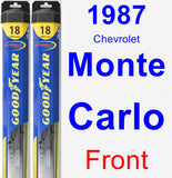 Front Wiper Blade Pack for 1987 Chevrolet Monte Carlo - Hybrid