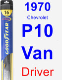 Driver Wiper Blade for 1970 Chevrolet P10 Van - Hybrid