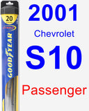 Passenger Wiper Blade for 2001 Chevrolet S10 - Hybrid
