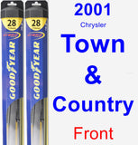 Front Wiper Blade Pack for 2001 Chrysler Town & Country - Hybrid