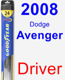 Driver Wiper Blade for 2008 Dodge Avenger - Hybrid