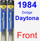 Front Wiper Blade Pack for 1984 Dodge Daytona - Hybrid