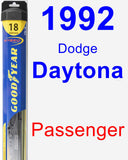 Passenger Wiper Blade for 1992 Dodge Daytona - Hybrid