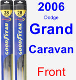 Front Wiper Blade Pack for 2006 Dodge Grand Caravan - Hybrid