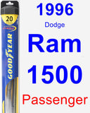 Passenger Wiper Blade for 1996 Dodge Ram 1500 - Hybrid