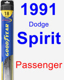 Passenger Wiper Blade for 1991 Dodge Spirit - Hybrid