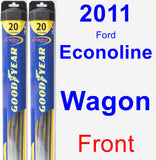 Front Wiper Blade Pack for 2011 Ford Econoline Wagon - Hybrid