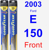 Front Wiper Blade Pack for 2003 Ford E-150 - Hybrid