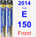 Front Wiper Blade Pack for 2014 Ford E-150 - Hybrid